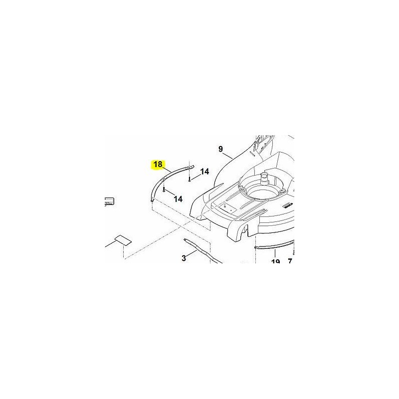 Barre coté droit tondeuse VIKING - STIHL 63587036305 - 6358-703-6305