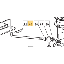 TIGE COMMANDE FREIN LAME F 72 GGP - CASTELGARDEN - STIGA - ALPINA - MOUNTFIELD 127034077/1