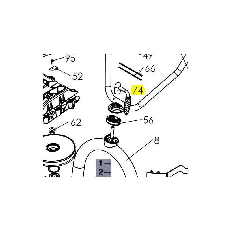 POIGNEE SERRAGE M12x125 PUBERT - STAUB - OLEO MAC 0300801202 - K300801201