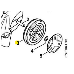 ROUE STIHL 47437913600 - 4743-791-3600 - 4743 791 3600