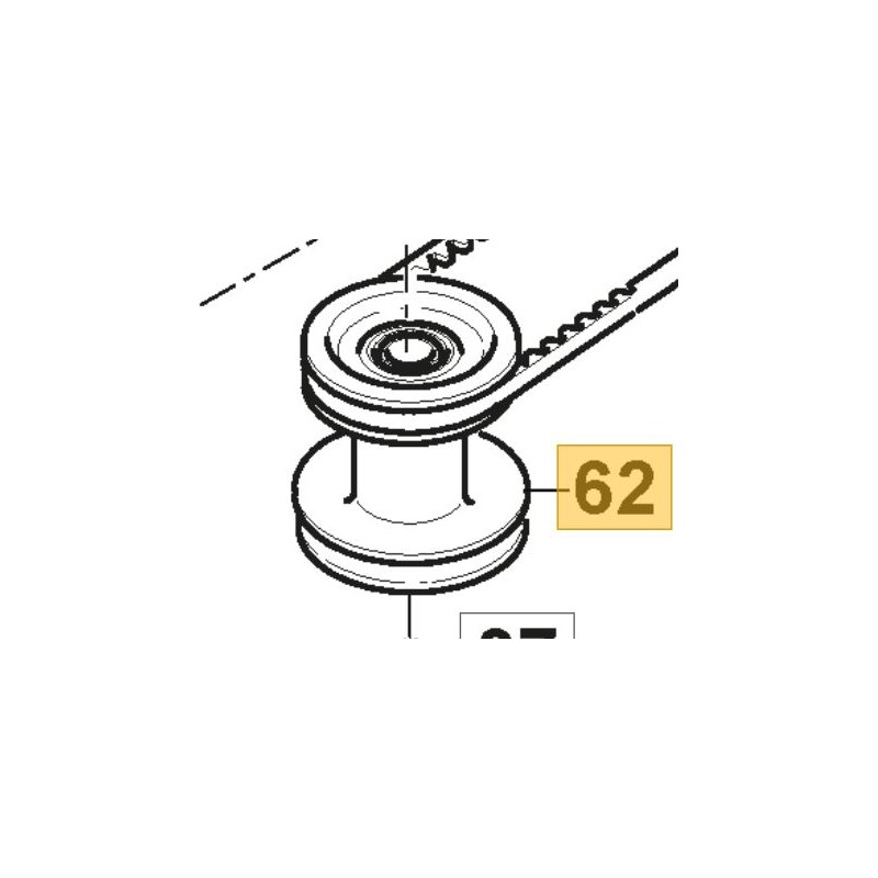 INTERMEDIATE BELT PULLEY - 1137-0003-01 - 387605015/0 - GGP - CASTELGARDEN - STIGA