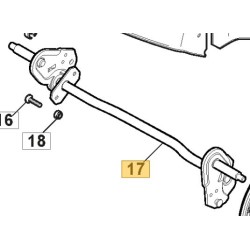 FRONT WHEELS AXLE ASS.Y NTD48 - 381002881/1 - GGP - CASTELGARDEN - STIGA