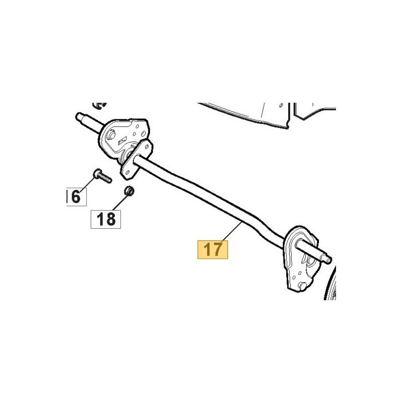 FRONT WHEELS AXLE ASS.Y NTD48 - 381002881/1 - GGP - CASTELGARDEN - STIGA