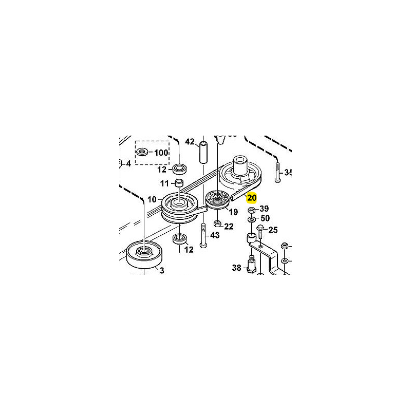 COURROIE TRANSMISSION STIHL 61557042110 - 6155-704-2110 - 6155 704 2110