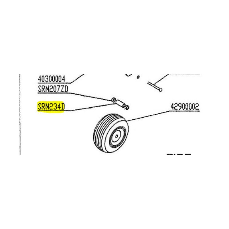 DOUILLE ROUE PNEU TONDEUSE  DELMORINO SRM234D