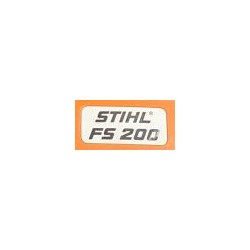 PLAQUE SIGNALETIQUE FS 200 STIHL 41349671502 - 4134-967-1502 - 4134 967 1502