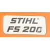 PLAQUE SIGNALETIQUE FS 200 STIHL 41349671502 - 4134-967-1502 - 4134 967 1502