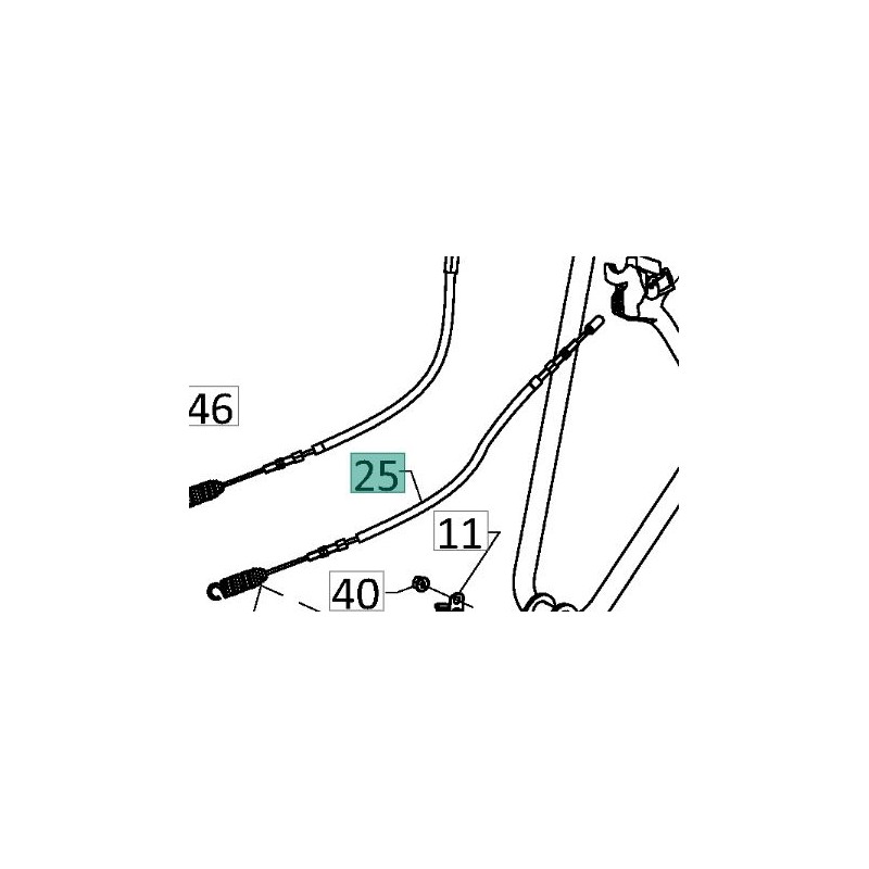 CABLE TRANSMISSION E5 V12 RM L/S REF. T0974025 EUROSYSTEMS 00363010122