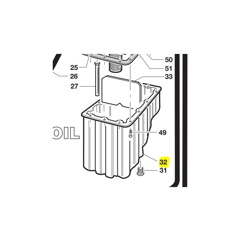 RESERVOIR D'HUILE TONDEUSE GIANNI FERRARI GT300DW - GT270DW - 91002180001