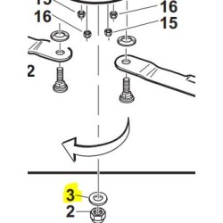 RONDELLE FIXATION DISQUE LAME COUPE TONDEUSE GIANNI FERRARI 95023000001