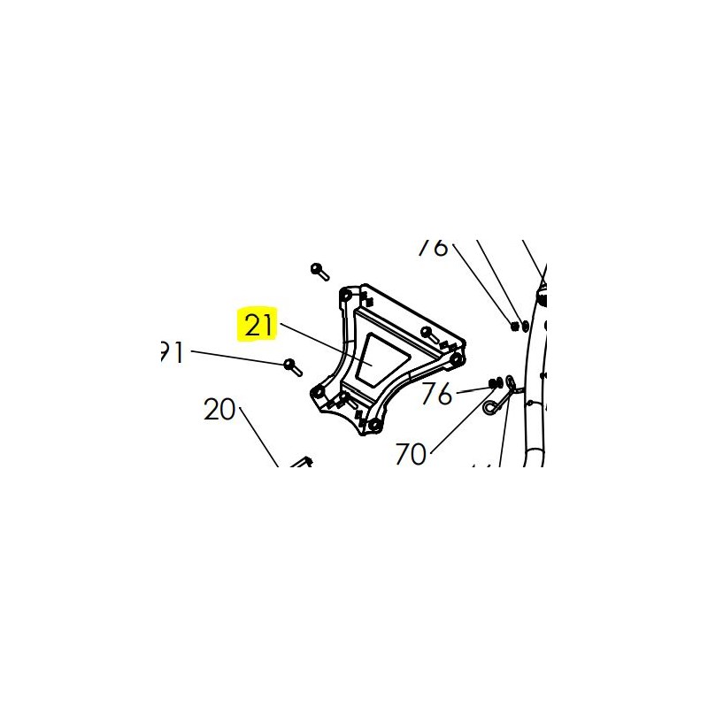 CACHE CENTRAL GUIDON D1001 NOIR RAL9005 PUBERT - STAUB - OLEO MAC 0340030049 - K340000064