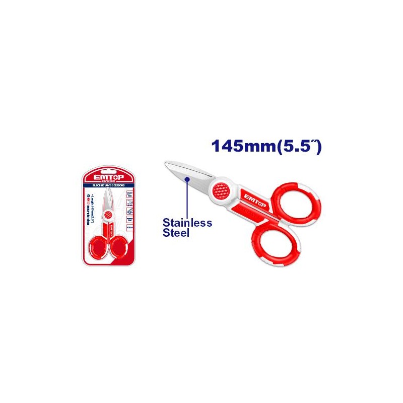 paire-de-ciseaux-electricien-145mm-acier-inoxydable