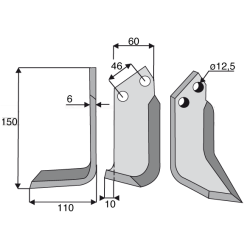 COUTEAU FRAISE GAUCHE MURATORI 12000401