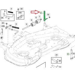 Fusée de roue de jauge avant droit John Deere AM131288, 48C, 54C, 62C