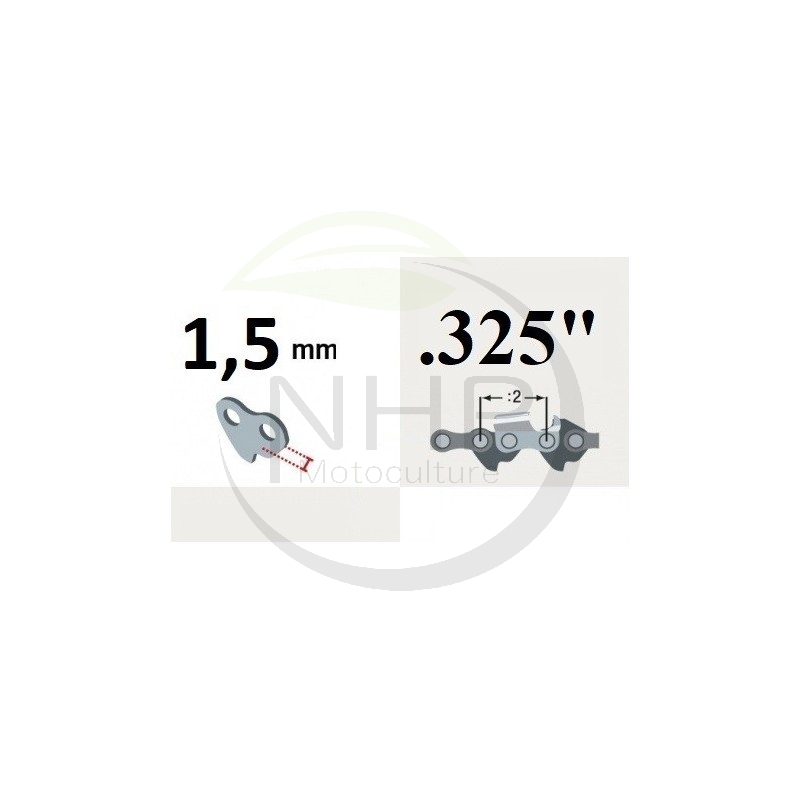 Guide chaîne tronçonneuse CASTOR C40, C40E, 40cm, pas 325, jauge 1.50 mm, .058, 66 maillons, 66 entraîneurs