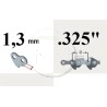 Chaîne tronçonneuse OREGON 20LPX066E pas 325, jauge 058, 1.50 mm, 66 maillons entraineurs