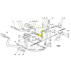 BRAS DE LEVIER PEDALE AVANCEMENT TONDEUSE GGP - CASTELGARDEN 382318145/1 - 3823181451