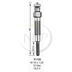 Bougie de préchauffage NGK Y110, Y-110