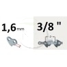 Chaîne tronçonneuse prédécoupée Semi-Chisel, pas 3/8, jauge .063, 1.6 mm, 94 maillons, 94 entraineurs