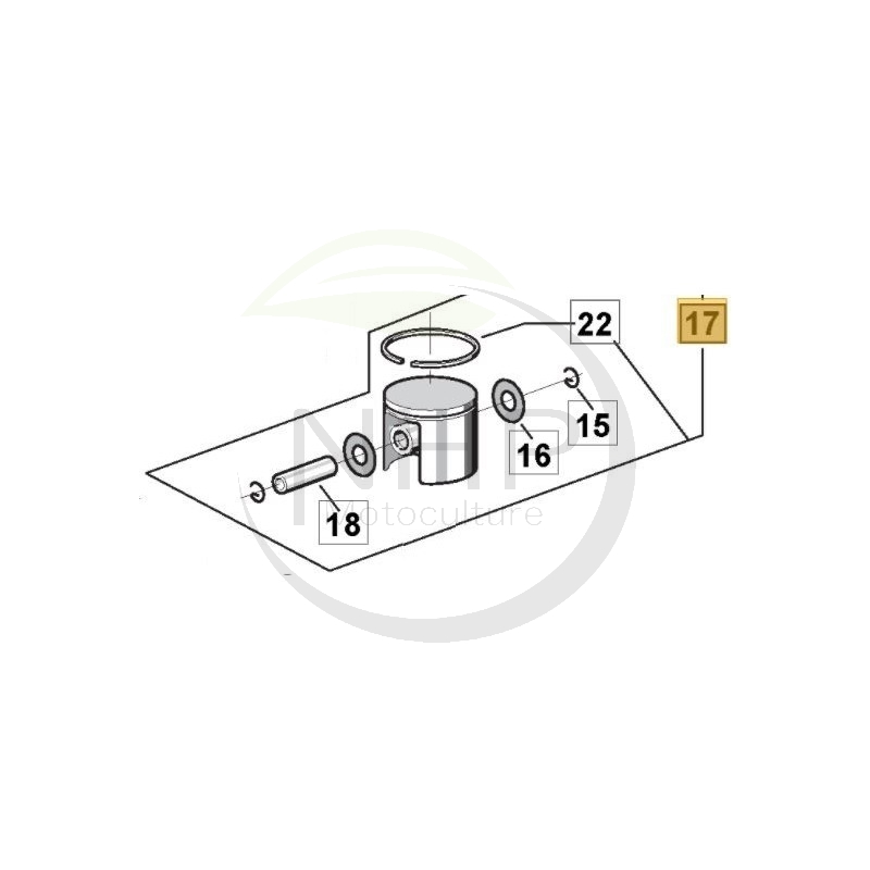 Piston complet tronçonneuse STIGA SP340 - 8541121