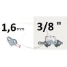 Guide chaine tronçonneuse OREGON 203ATMD025, 50cm, pas 3/8, jauge 1.6 mm, 0.63, 72 maillons, 72 entraineurs