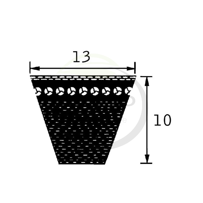 Courroie trapézoïdale crantée AVX 13 1060, AVX131060,  AVX13x1060