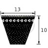 Courroie trapézoïdale crantée AVX 13 1060, AVX131060,  AVX13x1060