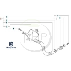 RACCORD EAU DISQUEUSE HUSQVARNA K750 - K760 - K960 - K970 - K1260 - 505095501