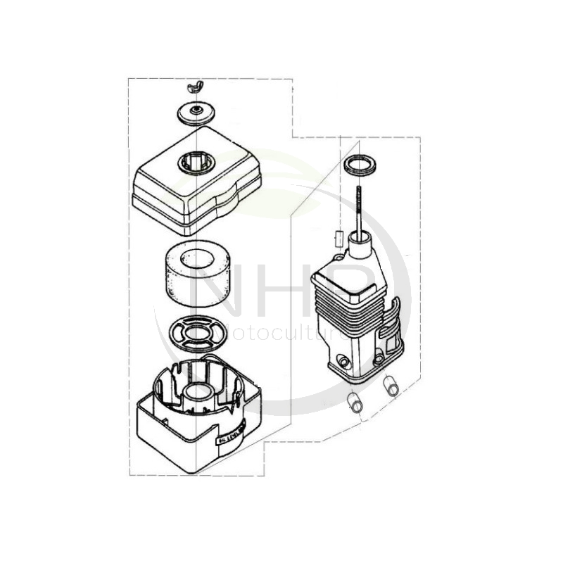 AIR CLEANER ASSY (OIL BATH) R PUBERT - STAUB - OLEO MAC 0001210117 - 590 39 26-01