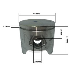 PISTON COMPLET TRONCONNEUSE HUSQVARNA 51 - 51 EPA - 55 - 340 - 340 E - 345 - 345 E - 350 - 351