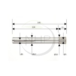 ARBRE DE LAME (L 143 MM) - 1134-0397-02 - GGP - CASTELGARDEN - STIGA