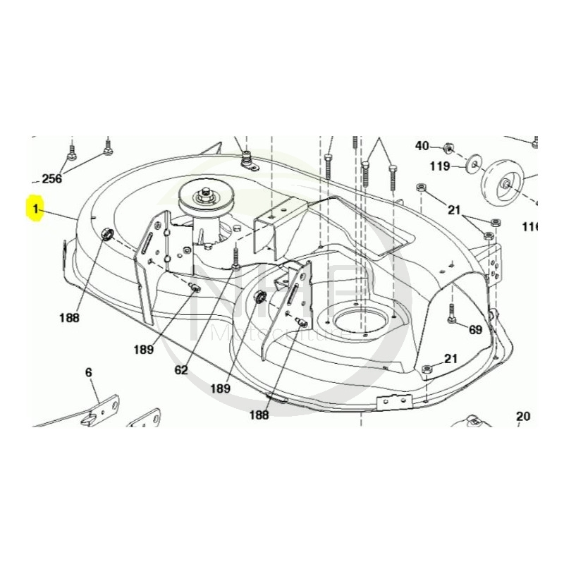 PLATEAU DE COUPE TRACTEUR TONDEUSE HUSQVARNA 583765901 - 5837659-01 - 584927501 - 5849275 01