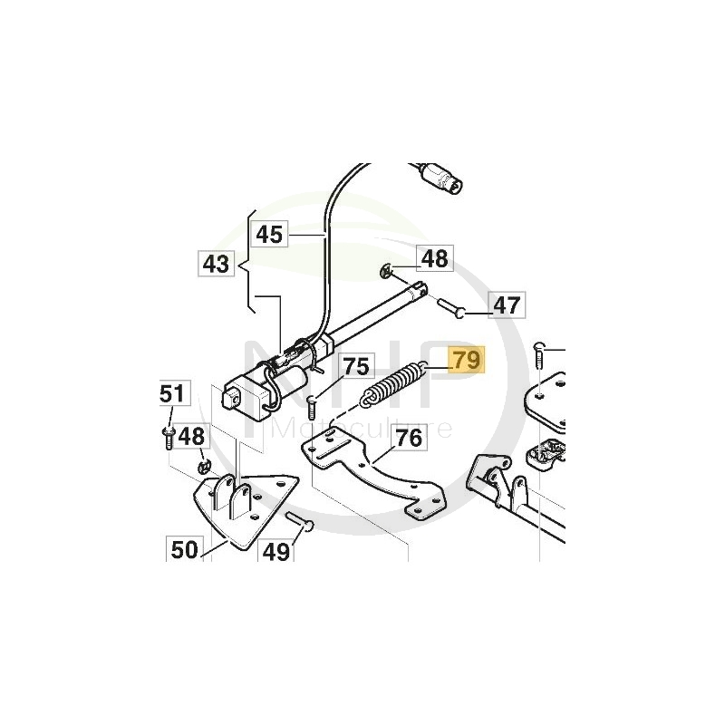 Ressort de rappel hauteur de coupe STIGA, GGP, CASTELGARDEN, 1134-5847-01, 1134584701