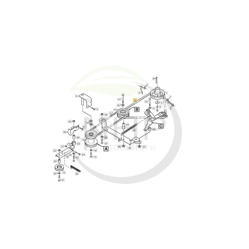 Courroie transmission primaire PTO tracteur tondeuse STIGA, GGP, CASTELGARDEN,1134-9146-01, 1134914601