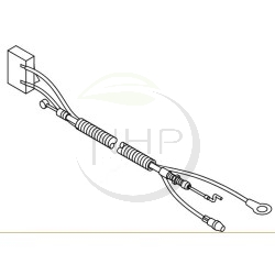 Cable manette accélérateur souffleur ECHO, SHINDAIWA référence V043000062, V043000061, V043-000062, V043-000061