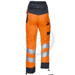 Pantalon de protection tronçonneuse GLOW, haute visibilité, orange, type C