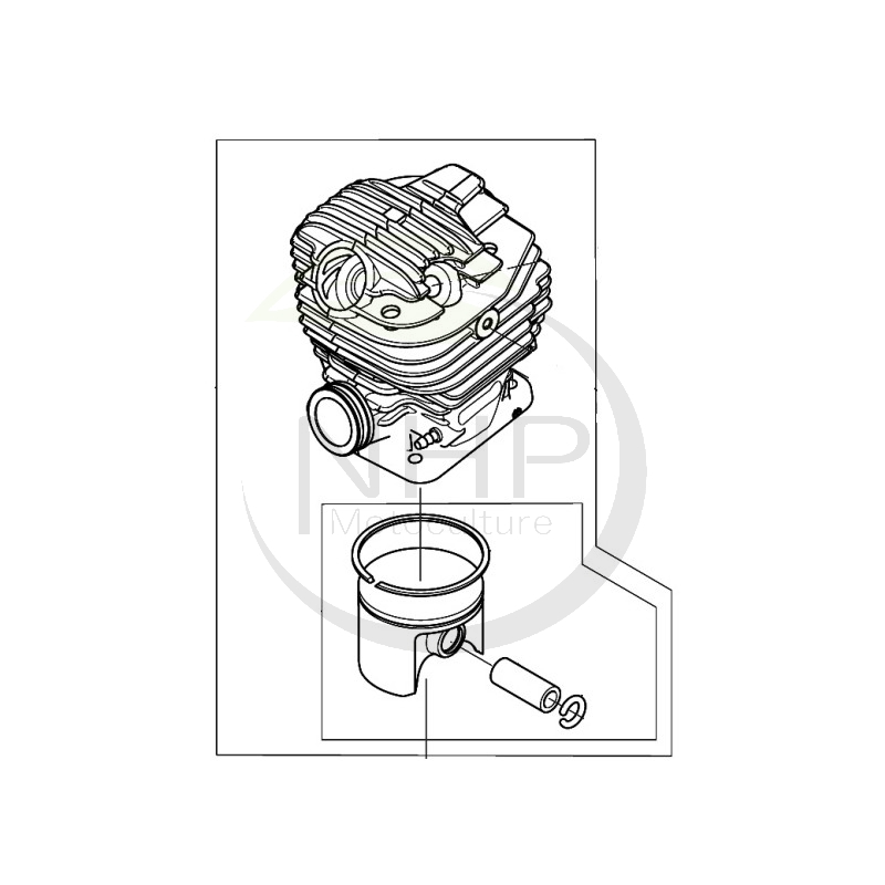 Kit Cylindre piston MAKITA, DOLMAR PS7310, PS7910, 38130071