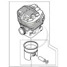 Kit Cylindre piston MAKITA, DOLMAR PS7310, PS7910, 38130071