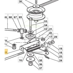 ETRIER DE COMMANDE RESSORT - GGP - CASTELGARDEN - STIGA  1136-1275-01 - 327772143/0