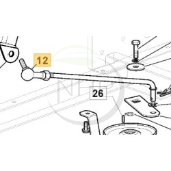 TIGE DE LIAISON TRANSMISSION TRACTEUR TONDEUSE GGP - CASTELGARDEN - STIGA - ALPINA - MOUNTFIELD 382000567/1 - 382000567/0