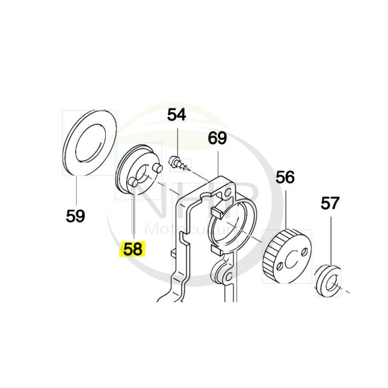 ENTRETOISE MAKITA - DOLMAR MR00286305 - MARUYAMA 286305