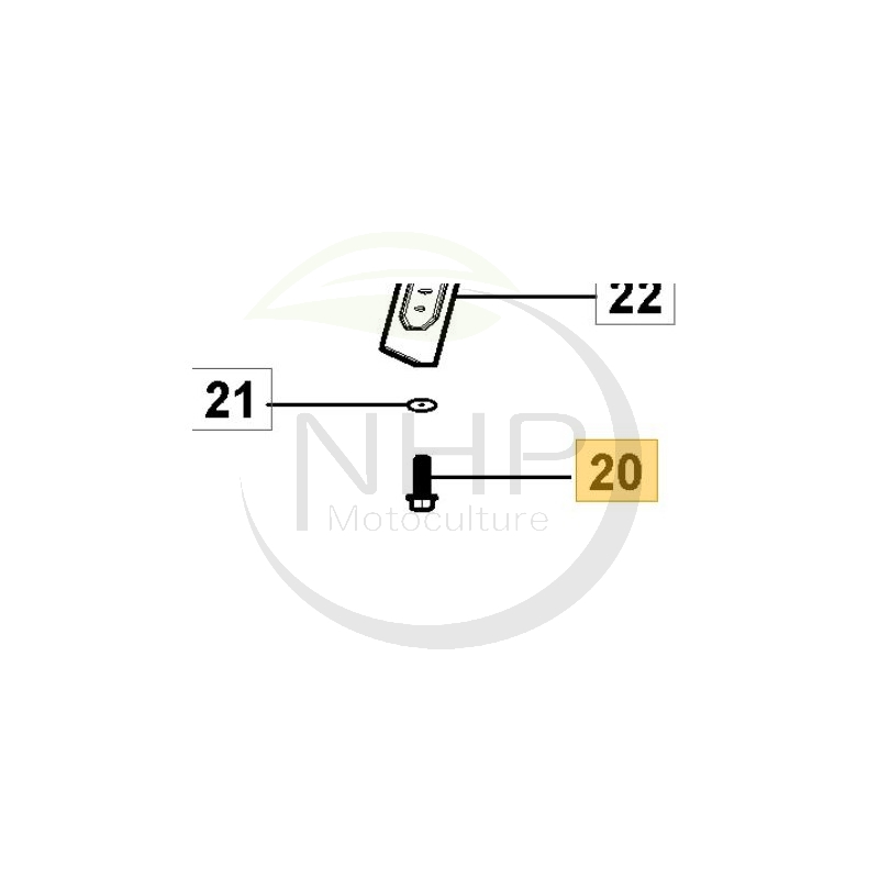 T300 Li 20 MOU BLADE BOLT - M10x1.25x50 GGP - CASTELGARDEN - STIGA - ALPINA - MOUNTFIELD 118811466/0