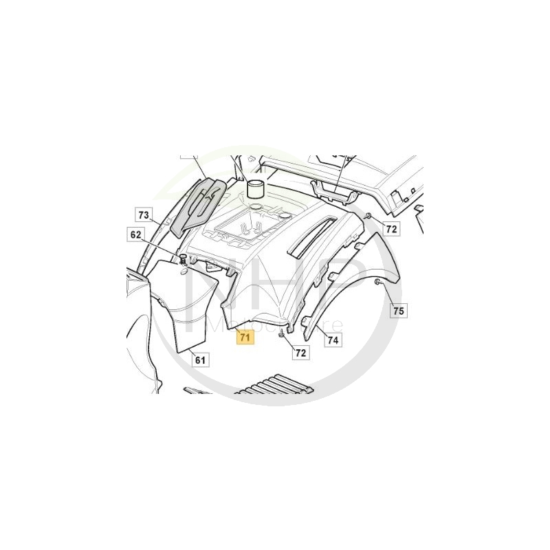 RED RAL3003 MOUNTFIELD WHEELS COVER TCX - 325109798/0 - GGP - CASTELGARDEN - STIGA