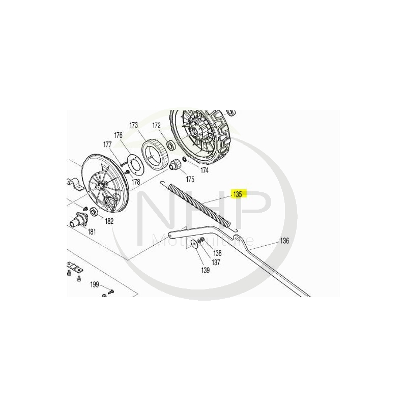 RESSORT DE TENSION 16 MAKITA - DOLMAR 232628-8