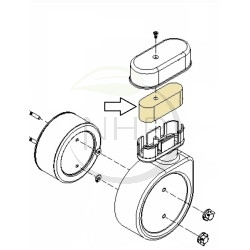 Préfiltre à air moteur Triunfo MT80, 7100MT8010009