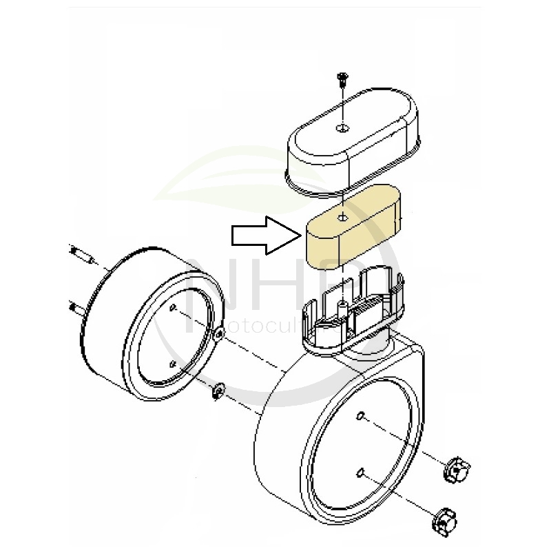 Préfiltre à air moteur Triunfo MT80, 7100MT8010009