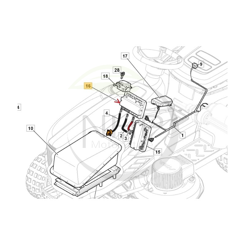 Contrôleur de traction tracteur tondeuse GGP - CASTELGARDEN - STIGA - ALPINA - MOUNTFIELD 118361072/0 - 118361036/0