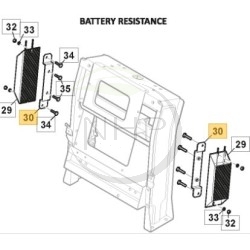 SUPPORT RESISTANCE BATTERIE GGP - CASTELGARDEN - STIGA - ALPINA - MOUNTFIELD 382785319/0