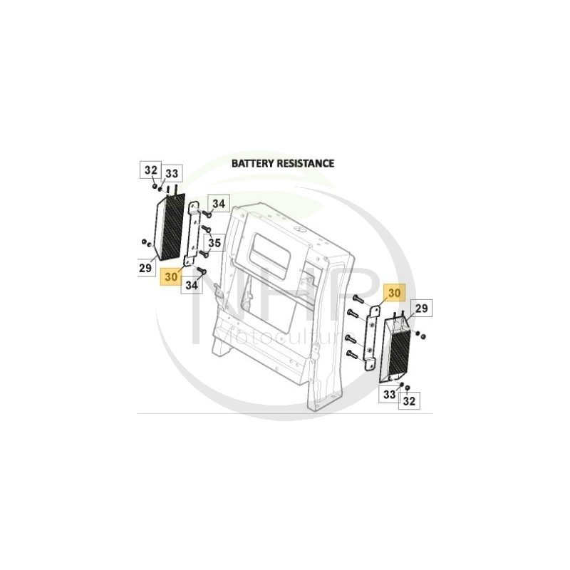 SUPPORT RESISTANCE BATTERIE GGP - CASTELGARDEN - STIGA - ALPINA - MOUNTFIELD 382785319/0