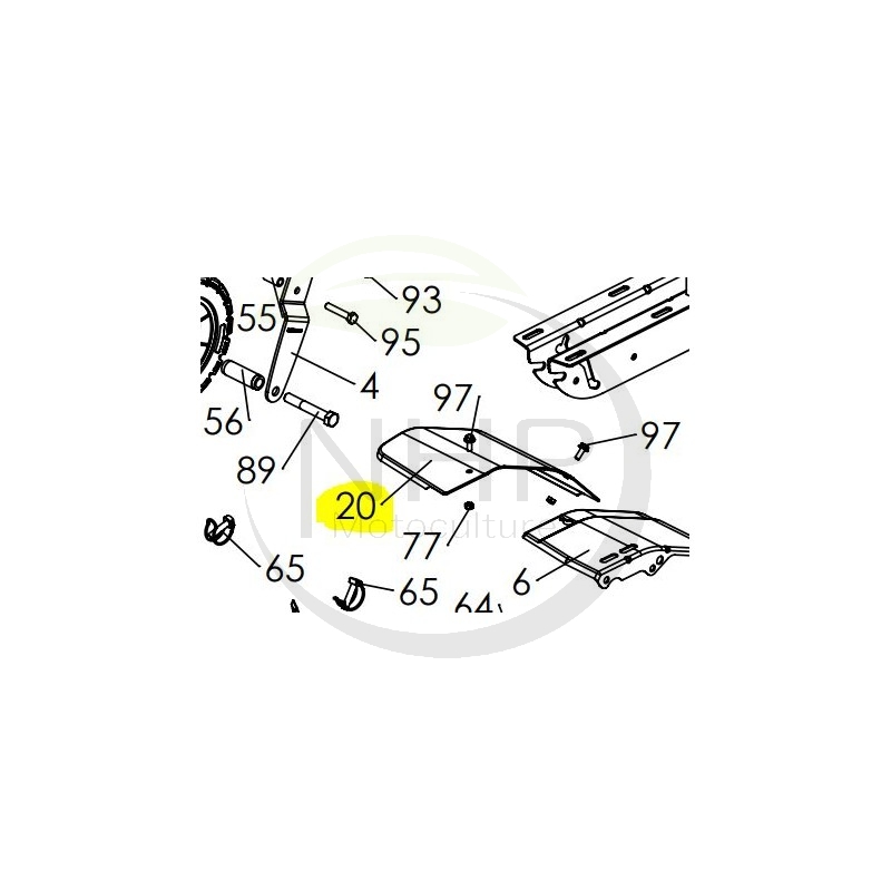 Tôle de protection extérieure bleue PUBERT - STAUB - OLEO MAC 0340010179